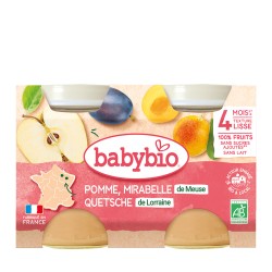 Petit Pot Pomme Mirabelle Quetsche - 2x130g - Babybio