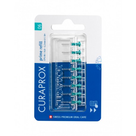 Recharge Brossettes Interdentaires Prime T06 - 8 Pièces - Curaprox