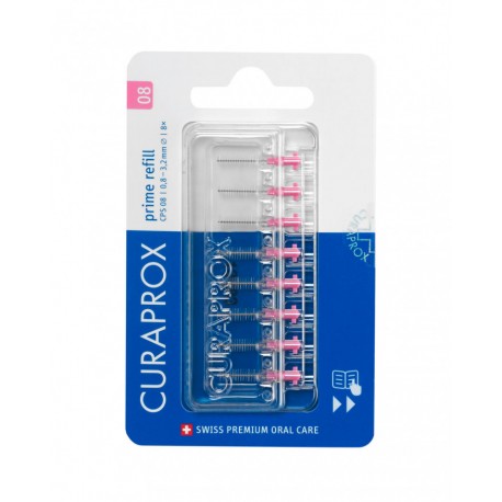 Recharge Brossettes Interdentaires Prime T08 - 8 Pièces - Curaprox