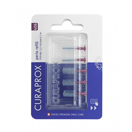 Recharge Brossettes Interdentaires Perio T406 - 5 Pièces - Curaprox