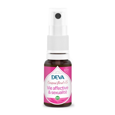 Composé Floral Bach Spray Vie Affective et Sexualité - 15ml - Deva