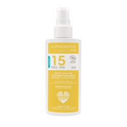 Spray Solaire Bio Moyenne Protection SPF15 Adultes - 125g - Alphanova