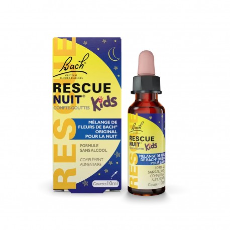 Rescue® Kids Nuit Fleurs de Bach - Compte-gouttes 10ml - Laboratoire Famadem