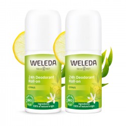 Duo Déodorant Roll-On 24h Citrus - 2x50ml - Weleda