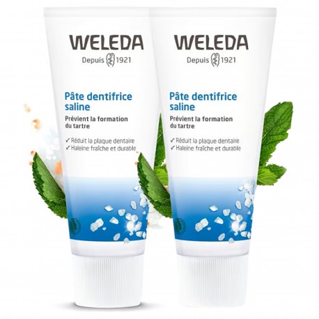 Duo Pâte dentifrice Saline - 2x75ml - Weleda