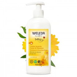 Crème Lavante Corps et Cheveux Calendula - 400ml - Weleda