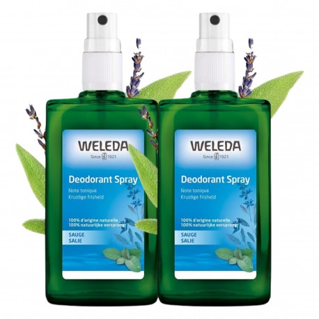 Duo Déodorant Spray Sauge - 2x100ml - Weleda