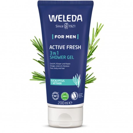 Gel Douche 3en1 Active Fresh Homme - 200ml - Weleda