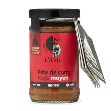 Pâte de Curry Rouge Moyen - 100 g - Autour du Riz