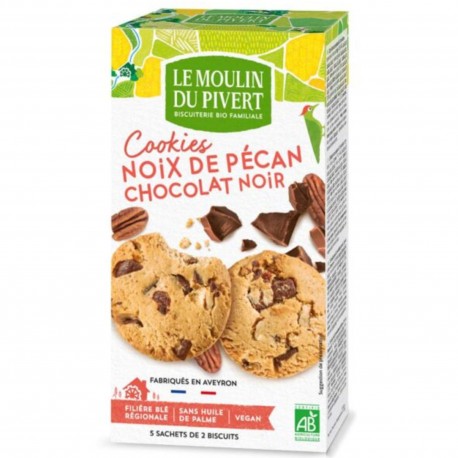 Cookies Noix de Pécan Chocolat Noir – 175g – Le Moulin Du Pivert