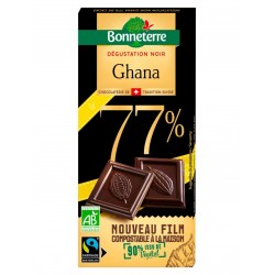 Chocolat Noir GHANA 77% - 80g – Bonneterre