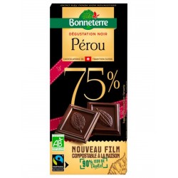 Chocolat Noir Pérou 75% - 80g - Bonneterre