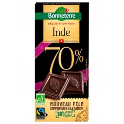 Chocolat Noir Inde 70% - 80g - Bonneterre