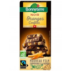 Chocolat Noir Oranges Confites – 100g – Bonneterre