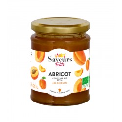 Confiture Extra Abricot Bio - 320g - Saveurs Fruits