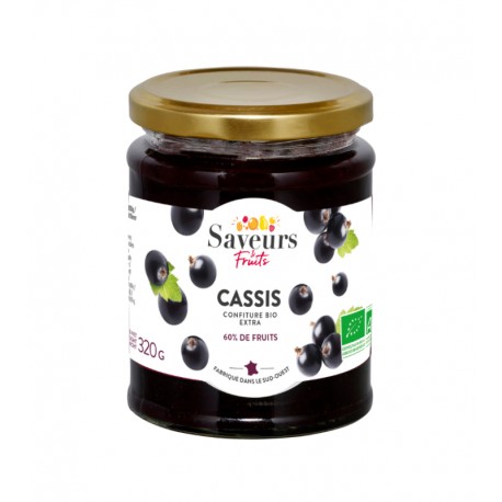 Confiture Extra Cassis Bio - 320g - Saveurs Fruits