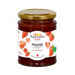 Confiture Extra Fraise Bio - 320g - Saveurs Fruits