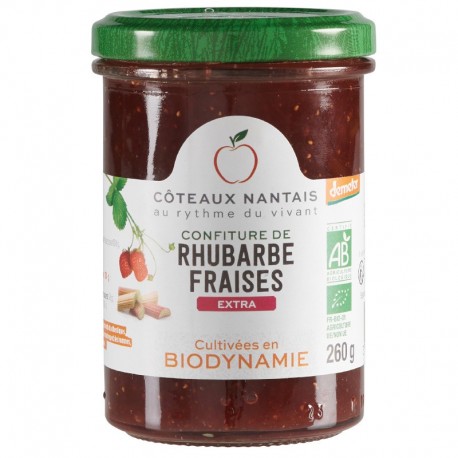 Confiture Rhubarbe Fraises - 260g - Côteaux Nantais