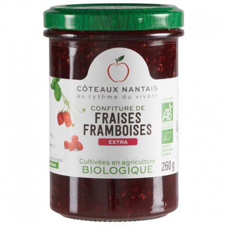 Confiture Fraise Framboise Extra - 260g - Coteaux Nantais