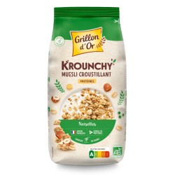 Krounchy Noisettes Protéines - 500g - Grillon d'Or