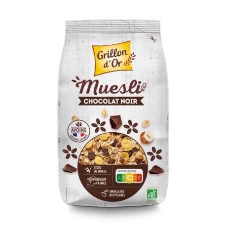 Muesli Chocolat Noir - 500g - Grillon d'Or