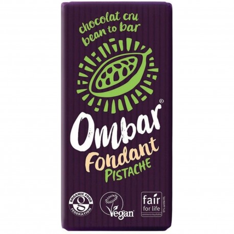 Chocolat cru Fondant Pistache - 70g - Ombar